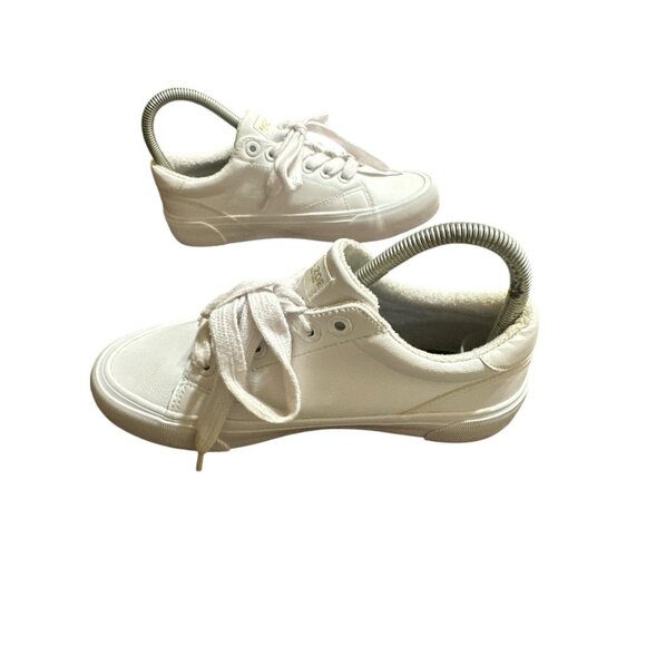 Rachel Zoe White Leather Casual Sneakers Size 7 Lace Up - Picture 4 of 8